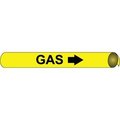 Nmc Pipemarker Precoiled, Gas B/Y, Fits 1 1/ B4049
